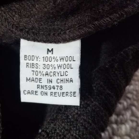 David Brooks Button Wool Sweater Jacket Medium - Picture 5 of 5